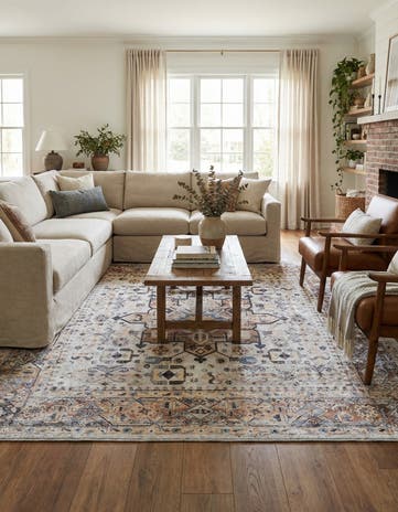 7' 10 x 7' 10 Washable Yara Square Rug