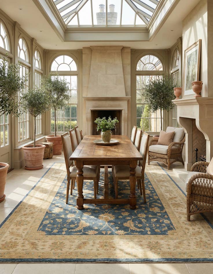 Detail image of 8' 4 x 11' 3 Kaizar Wool Rug