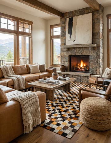 8' 1 x 10' Cowhide - Patchwork Rug