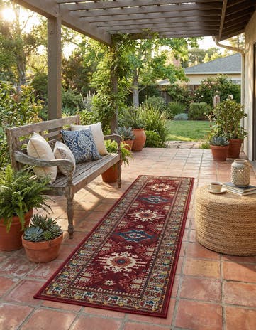 2' 7 x 10' Easy-Clean Baja Indoor / Outdoor Runner Rug