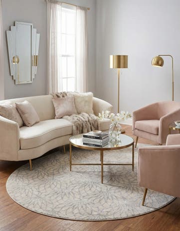 7' 10 x 10' Marilyn Monroe&trade; Glam Dahlia Oval Rug
