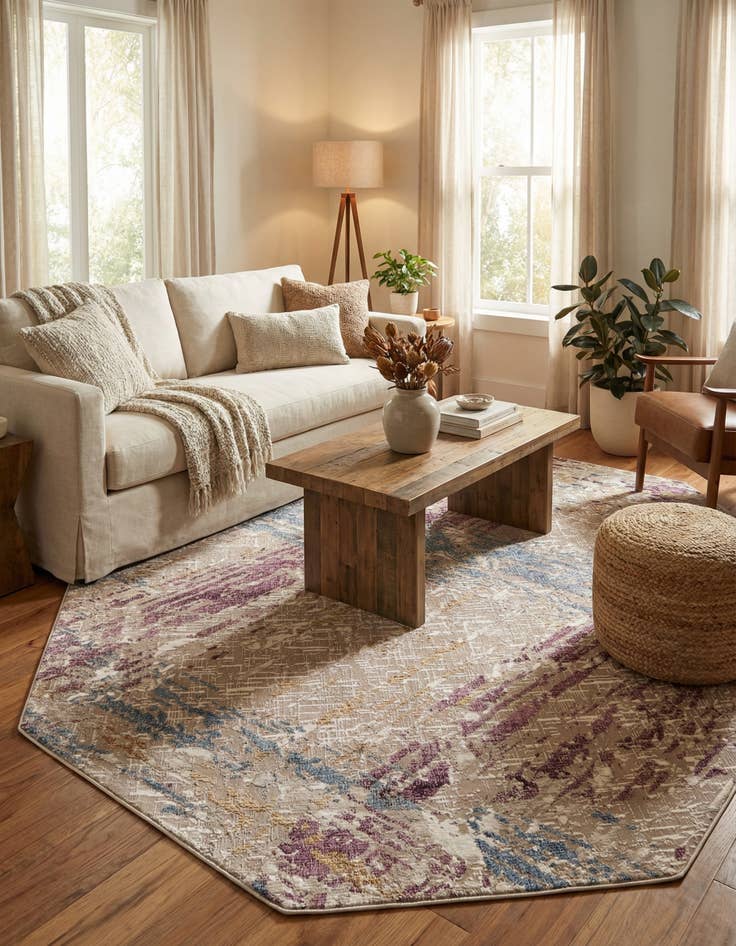 Detail image of 7' 10 x 7' 10 Deepa Octagon Rug