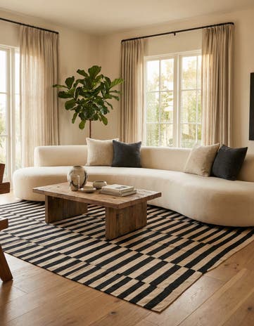 5' 7 x 7' 10 Hand Woven Kilim Modern Wool Rug