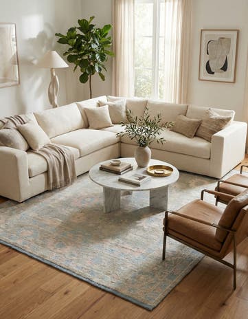 8' x 10' 3 Hand Knotted Moroccan Wool Rug