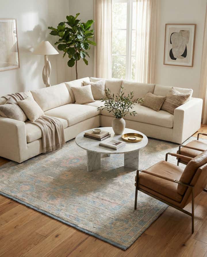 8' x 10' 3 Hand Knotted Moroccan Wool Rug