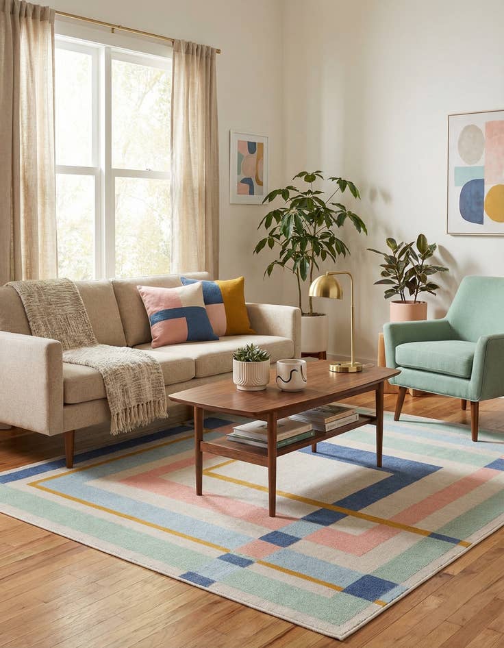 Detail image of  5' x 5' Lotus Square Rug