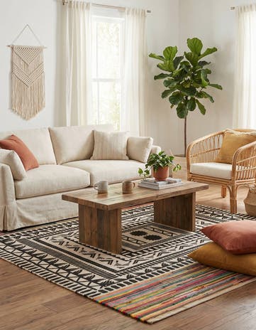 Hand Braided Chindi Cotton Square Rug