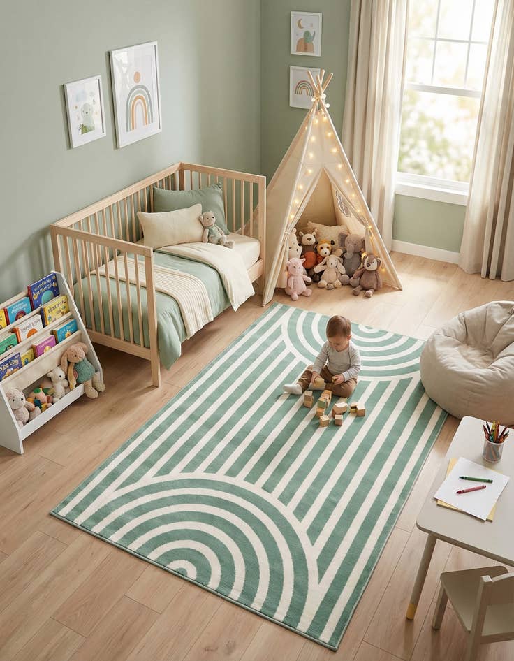 Detail image of 4' x 6' Whimsy Kids Rug