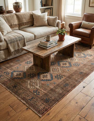 3' 9 x 6' 3 Hand Knotted Ultra Vintage Persian Wool Rug
