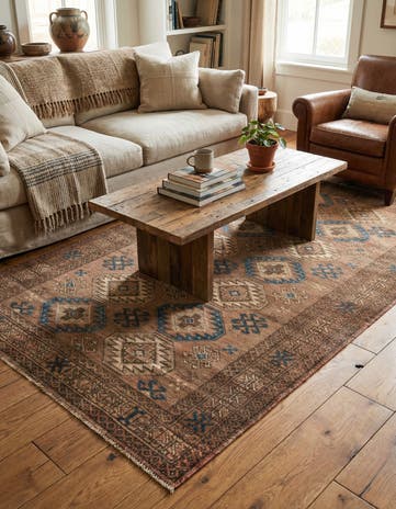 3' 9 x 6' 3 Hand Knotted Ultra Vintage Persian Wool Rug