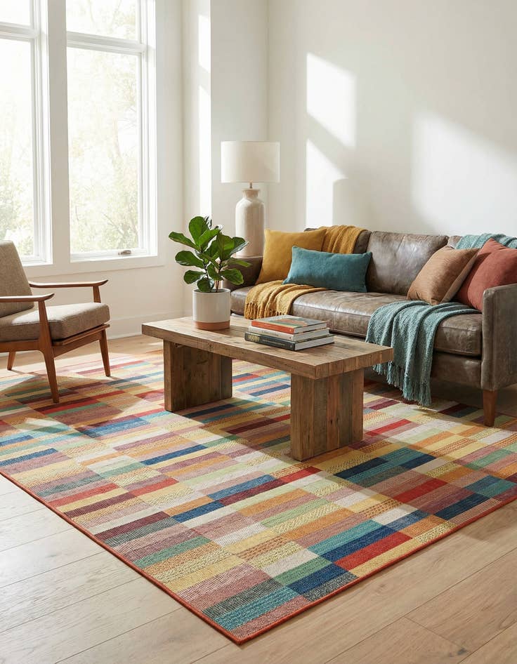 Detail image of 9' x 12' Easy-Clean Baja Indoor / Outdoor Rug