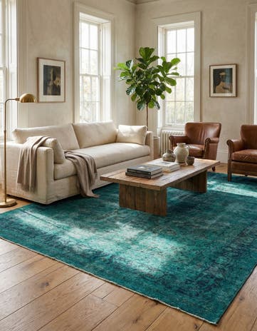 9' 5 x 12' 3 Hand Knotted Ultra Vintage Persian Wool Rug