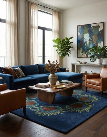 7' 6 x 7' 7 Luna Wool Square Rug