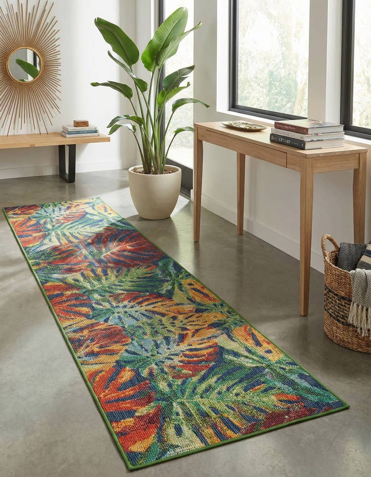 Detail image of 2' 7 x 12'  Washable Baja Indoor / Outdoor Runner Rug