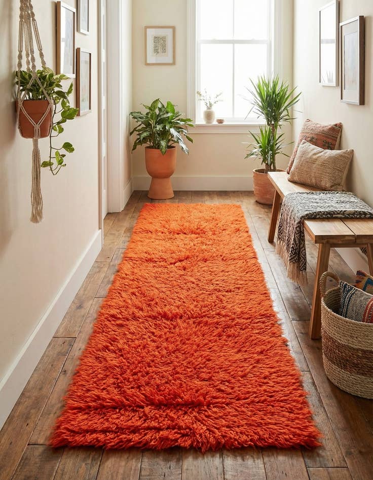 Detail image of  2' 3 x 6' 2  Hand Knotted Moroccan Wool Runner Rug