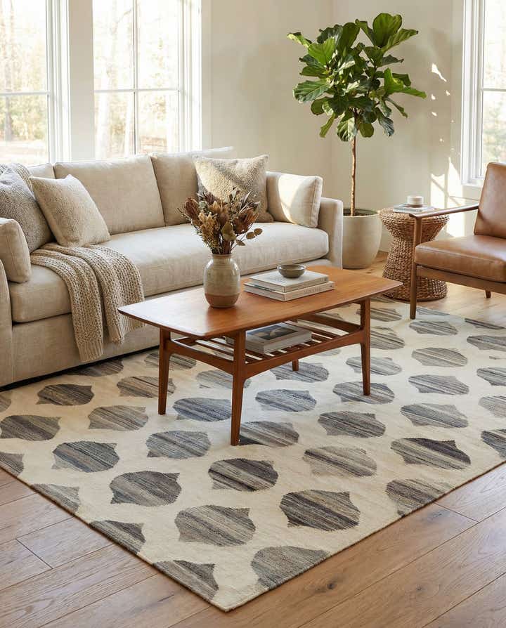 5' x 6' 7 Hand Woven Kilim Modern Wool Rug