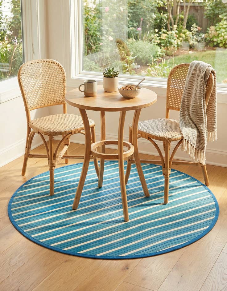 Detail image of  3' 3 x 3' 3 Bamboo Round Rug