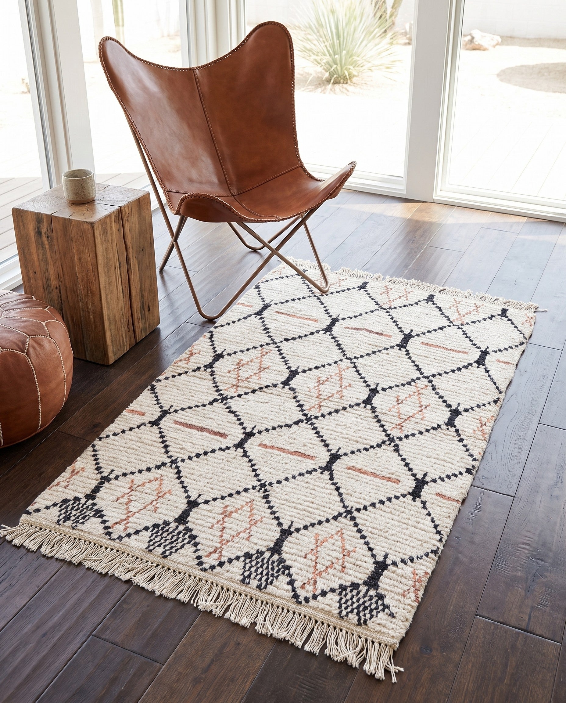 3' x 4' 8 Hand Knotted Moroccan Wool Rug