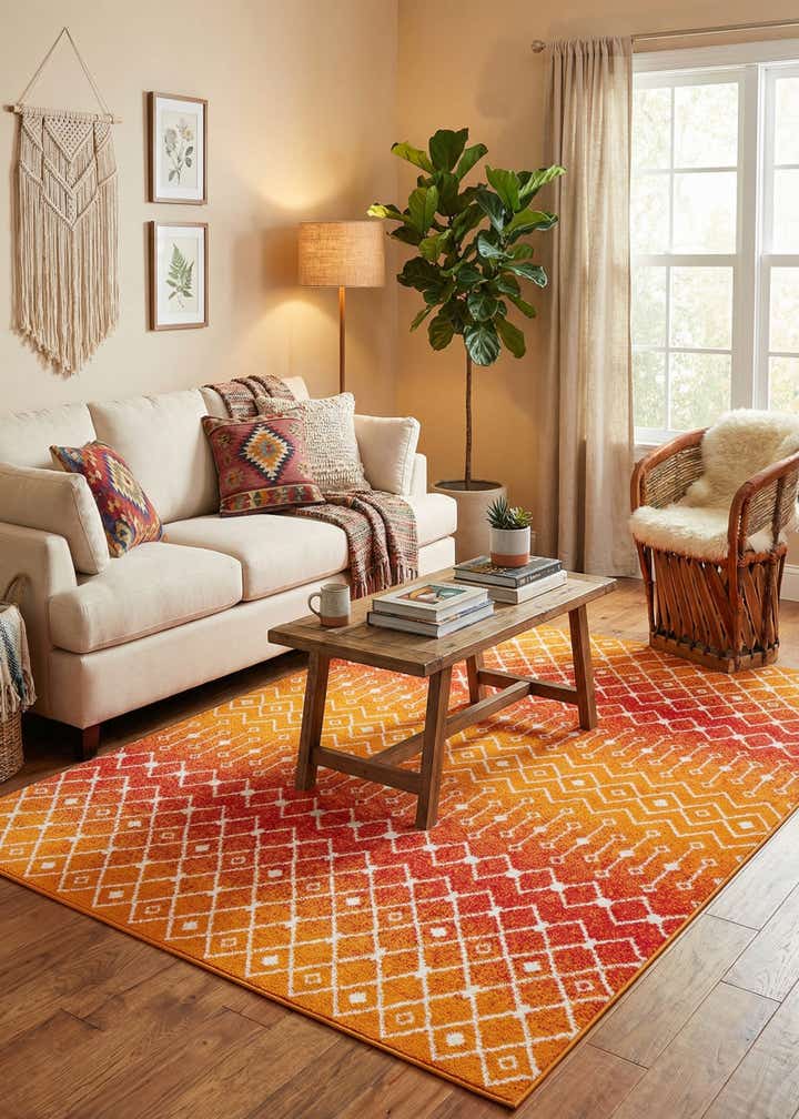 9' x 12' Moroccan Trellis Rug