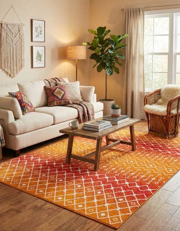 9' x 12' Moroccan Trellis Rug