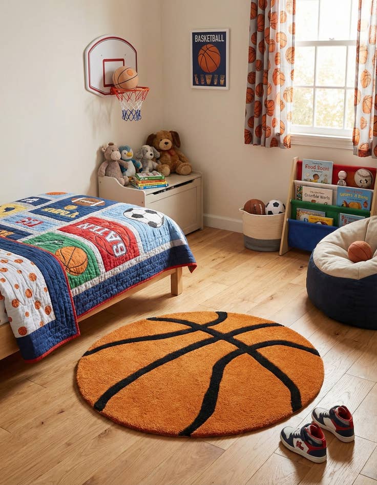 Detail image of 2' x 2' Playtime Kids Wool Freeform Rug