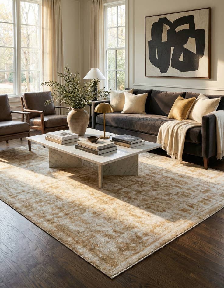 Detail image of 6' 9 x 9' 7 Hand Knotted Ultra Vintage Persian Wool Rug