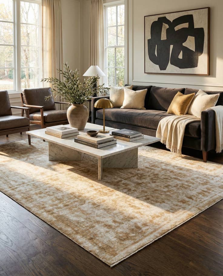 Detail image of 6' 9 x 9' 7 Hand Knotted Ultra Vintage Persian Wool Rug