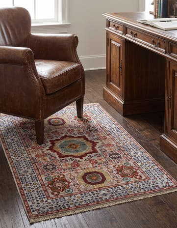 3' 5 x 4' 11 Hand Knotted Mamluk Ziegler Rug