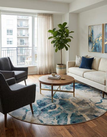 6' x 6' Gossamer Round Rug