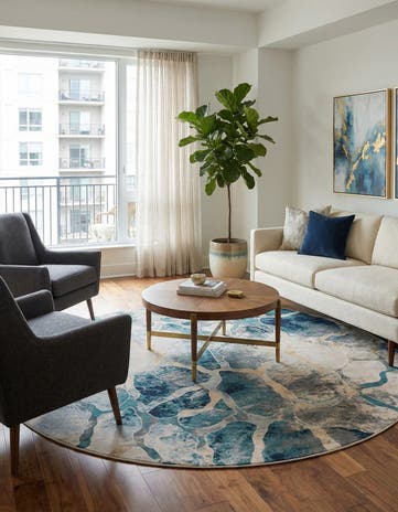 6' x 6' Gossamer Round Rug