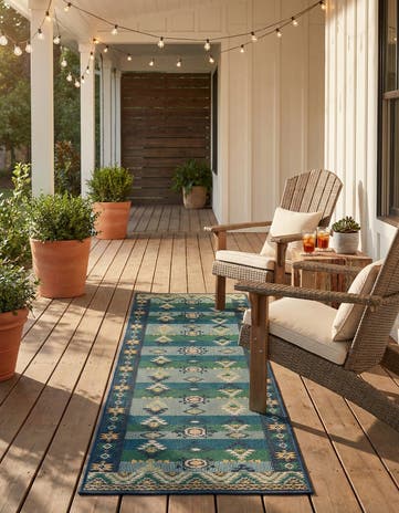 2' 7 x 12' Easy-Clean Baja Indoor / Outdoor Runner Rug