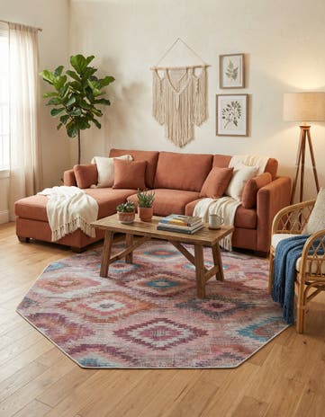 7' 10 x 7' 10 Washable Sisu Octagon Rug