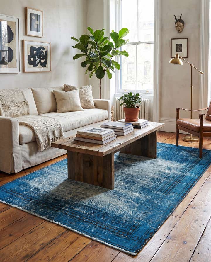 4' x 6' 7 Hand Knotted Ultra Vintage Wool Rug