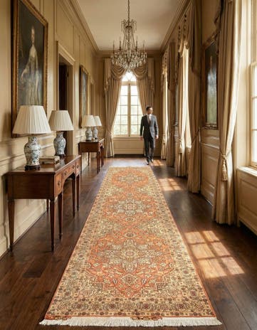 2' 7 x 9' 10 Tabriz Runner Rug