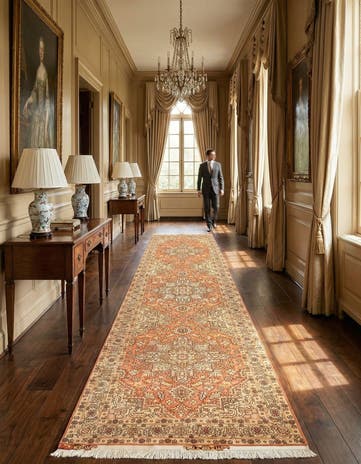 2' 7 x 9' 10 Tabriz Runner Rug