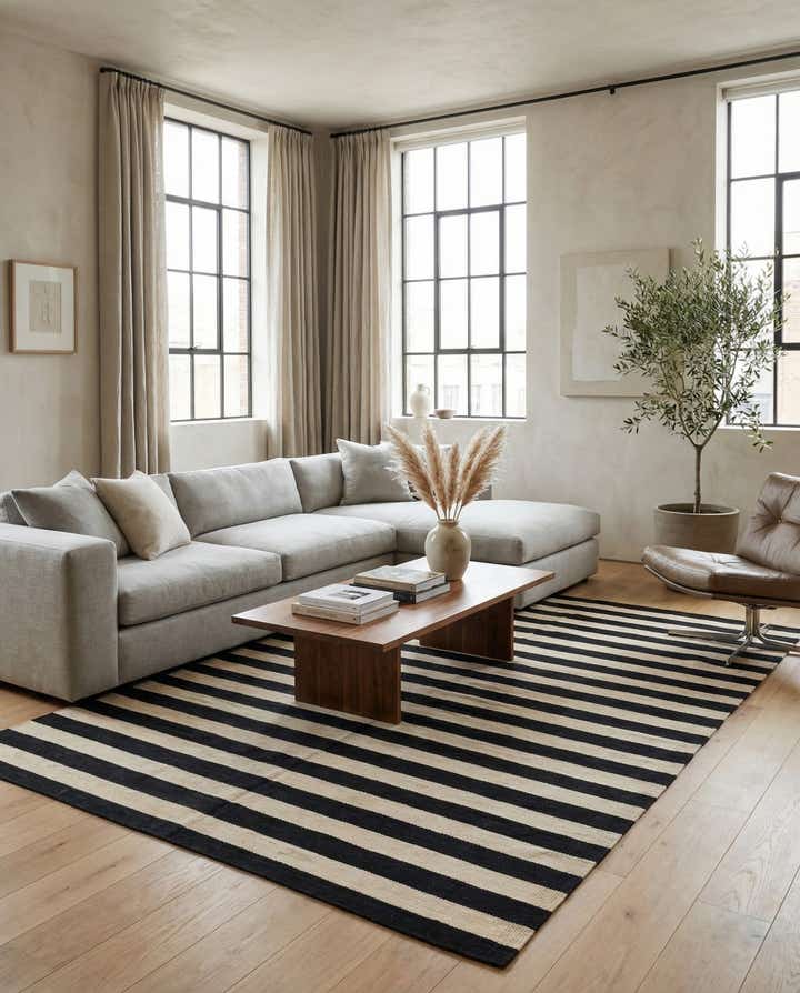 5' 7 x 8' 3 Hand Woven Kilim Modern Wool Rug