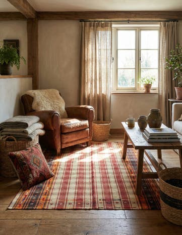 4' 11 x 7' Jajim Wool Rug