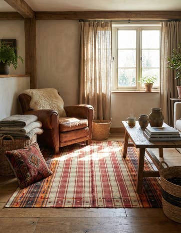 4' 11 x 7' Jajim Wool Rug