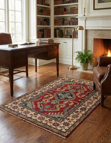 2' 8 x 4' 2 Hand Knotted Kazak Rug