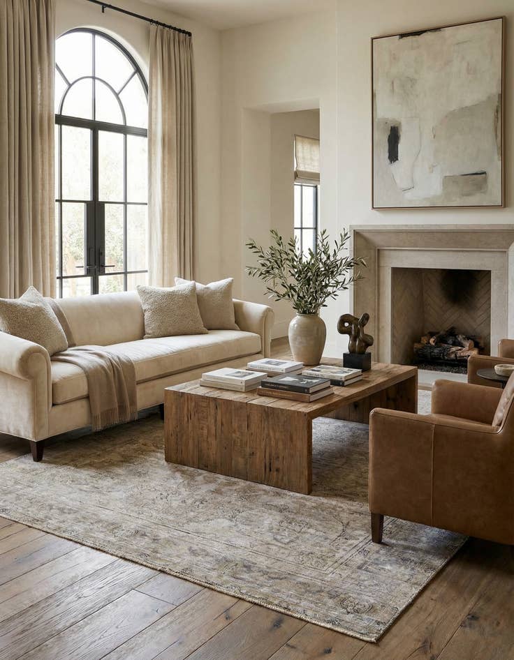 Detail image of 6' 5 x 9' 2  Hand Knotted Ultra Vintage Persian Wool Rug