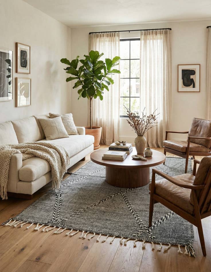 Detail image of 6' 5 x 10' 3  Hand Knotted Moroccan Wool Rug