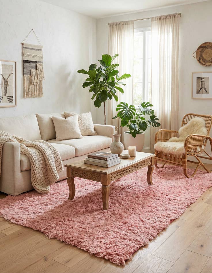 Detail image of 4' 2 x 8' 2  Hand Knotted Moroccan Wool Runner Rug