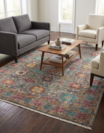 5' 8 x 8' Hand Knotted Ariana Ziegler Rug