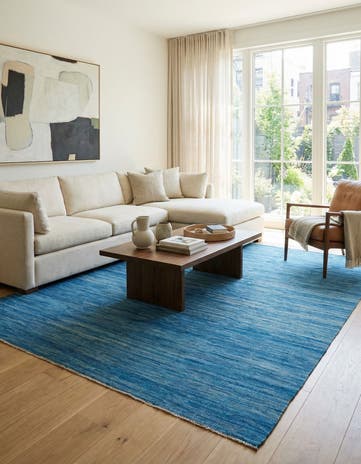 6' 7 x 9' 10 Hand Woven Kilim Modern Wool Rug