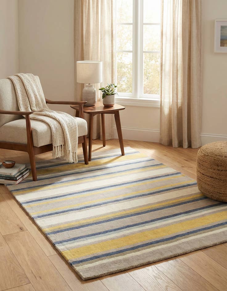 Detail image of 4' x 5' 7 Luna Wool Rug