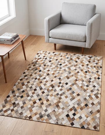 4' 1 x 5' 11 Cowhide Stocks Rug