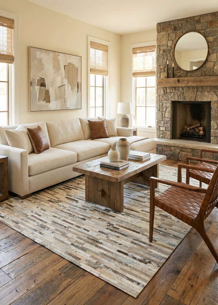 5' 1 x 7' 11 Cowhide Stocks Rug