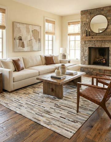 5' 1 x 7' 11 Cowhide Stocks Rug