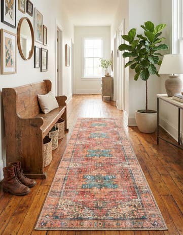 2' 6 x 10' Washable Timeless Runner Rug