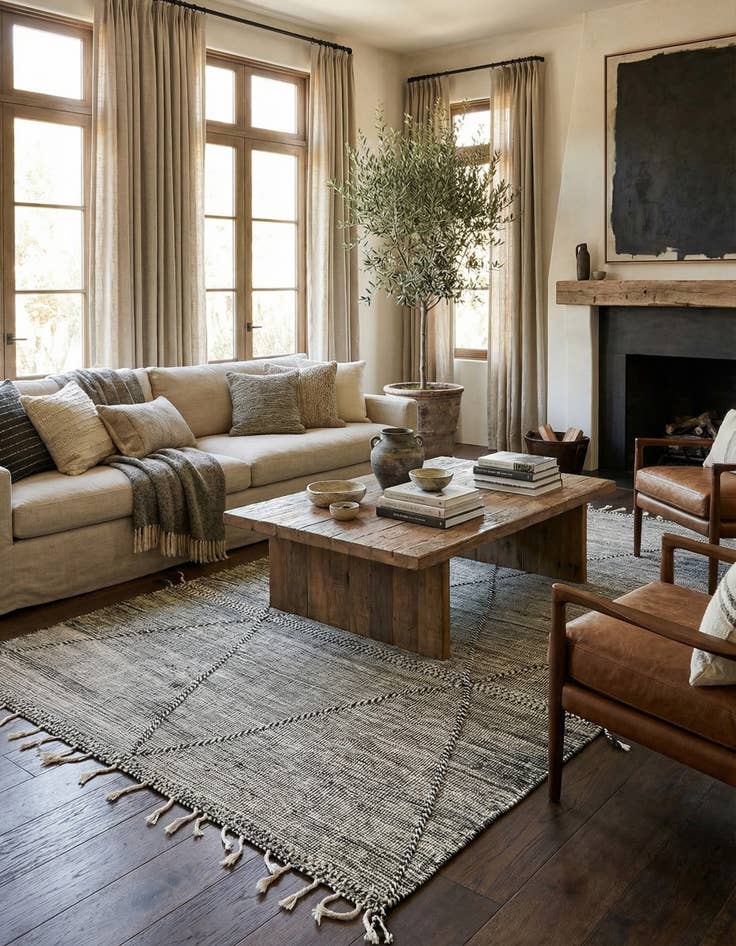 Detail image of 7' 1 x 12' 7  Hand Knotted Moroccan Wool Rug